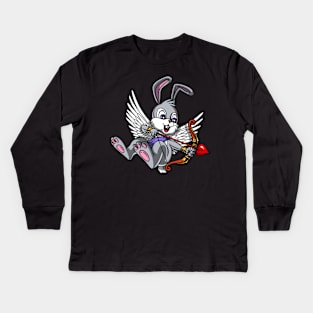 Rabbit Cupid Kids Long Sleeve T-Shirt